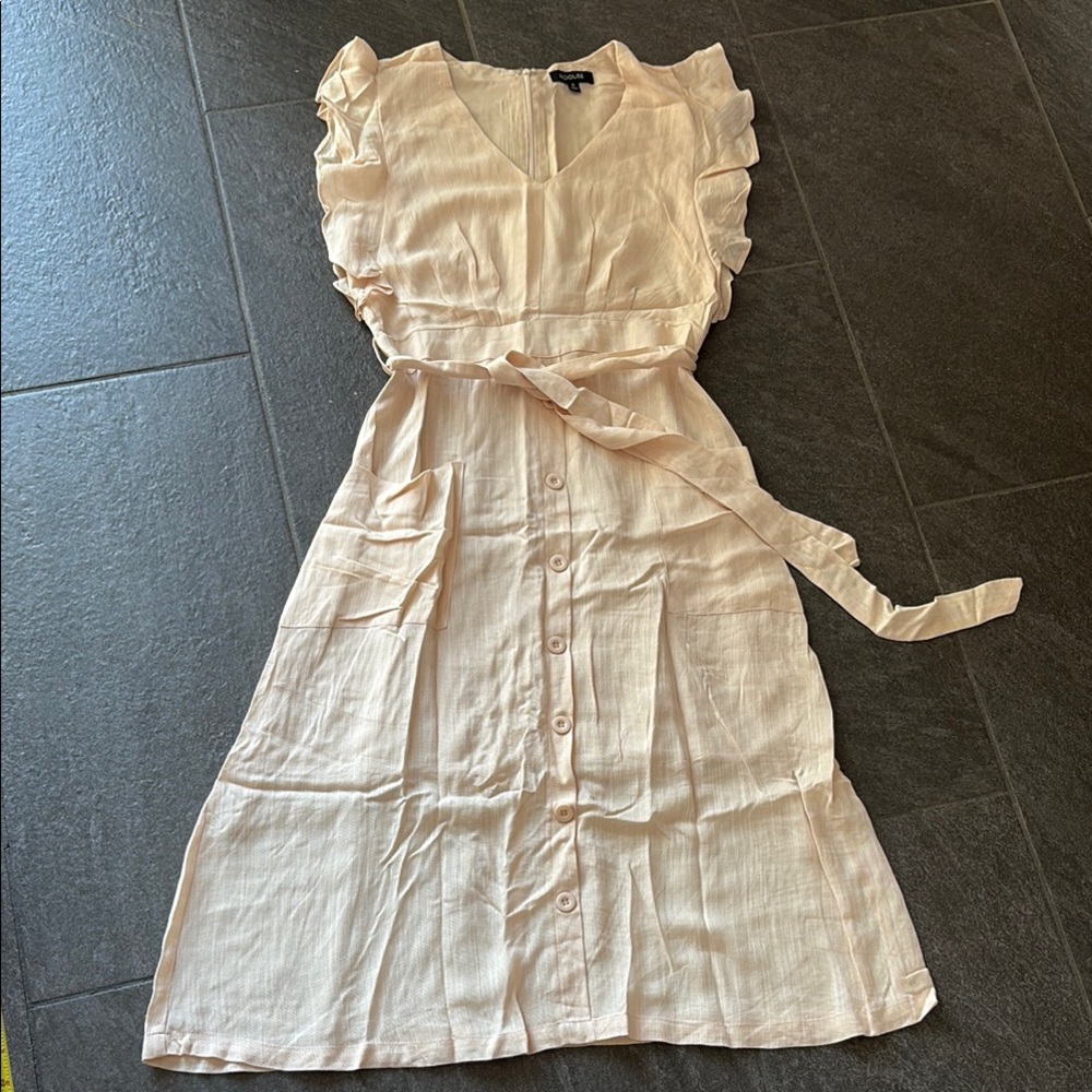 Roolee Blush Pink Ruffle Dress